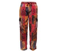 The Hippy Clothing Co. Fleece Lined Nepalese Patchwork Trousers (S)