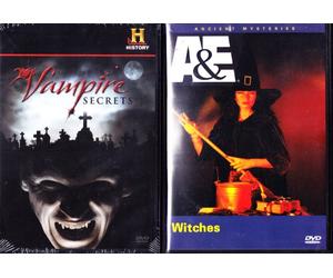 The History Channel : Vampire Secrets , Ancient Mysteries Witches : Horror 2 DVD Set