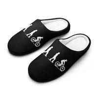 The History from Ape to Human House Slippers for Men Cotton | Memory Foam Anti-Slip Indoor Shoes Winter