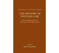 The History of English Law - 9780197261651