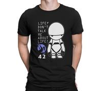The Hitchhikers Guide to The Galaxy Film Man Tshirt Marvin Fashion Polyester T Shirt Harajuku Streetwear Trend Black XXL