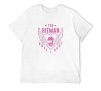 The Hitman Bret Hart Skull T-Shirt Funny Vintage Gift Men Tee White M
