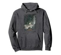 The Hobbit At Smaug's Door Pullover Hoodie, Adult Unisex, Dark Heather Grey, Large