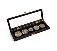 The Noble Collection The Hobbit Dwarven Treasure Coin Set - 12in (31cm) Display Case and 5 Bronze Plated Coins - Officially Licensed Film Set Movie Props Replicas Gifts