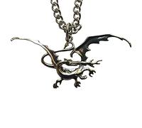 The Noble Collection The Hobbit Smaug Costume Pendant - Metal Dragon Necklace on 18in Chain - Officially Licensed Film Movie Gifts