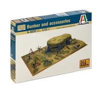 1:72 Italeri Bunker And Accessories Wwii Kit IT6070 Model