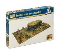 1:72 Italeri Bunker And Accessories Wwii Kit IT6070 Model
