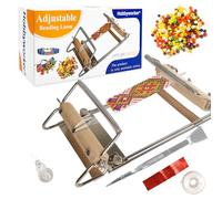 The Hobbyworker Bead Loom Kit With Seed Beads, Needle, Thread, Needle Threader, Shovel and Instruction Manual