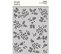 The Holiday Life Stencil 6"X8"-Mistletoe And Holly