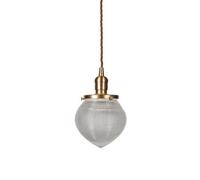The Hollen Acorn Lacquered Antique Brass Prismatic Glass Style Pendant Light - Se Home