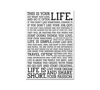 The Holstee Manifesto Poster This Is Your Life Canvas Painting Quote Art Print Modern Wall Picture For Living Room Home Decor 50x70cm/No Frame