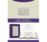 The Holy Bible: King James Version, Wide-Margin Personal Notes Edition Lavender Plume, Gold Trim