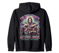 The Holy Trinity Air Fuel Spark Mechanic Jesus Engine Zip Hoodie