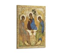 The Holy Trinity By Andrei Rublev Print Poster Picture Print Canvas Poster Wall Paint Art Posters Decor Modern Home Artworks 08x12inch(20x30cm)