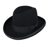 The Homburg Hat | Traditional Churchill Style Wool Hat Black