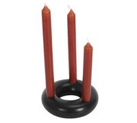 The home deco factory Candlesticks, tealight holders SUPPORT 3 BOUGIES NOIR M24 in Black One size