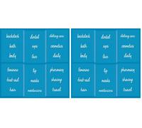 The Home Edit by iDesign 18-Piece Pre-Printed Handwritten Script Clear Labels for Bathroom and Laundry (Pack of 2)