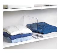 The Home Edit by iDesign 30,5cm by 22,9cm Clear Recycled Plastic Shelf Divider For Closet Organisation and Separation