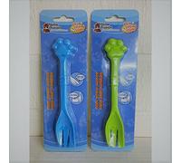 The Home Fusion Company 1 x Pet Dog Cat Food Fork Feeding Scooping Tin Meat Kitten Puppy Green Or Blue