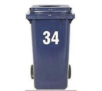 The Home Fusion Company 2 x Pack Wheelie Bin Stickers Numbers 0-9 and Letter A House Flat Bungalow