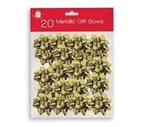 The Home Fusion Company 20 Luxury Metallic Bows Xmas Birthday Present Gift Bows Silver Red Gold Or Mixed