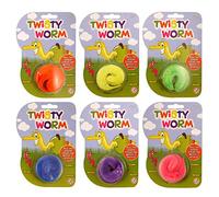 The Home Fusion Company 6 x Childrens Kids Magic Joke Twisty Wiggly Worm Party Loot Filler Favours Gifts