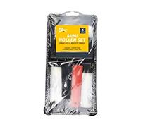The Home Fusion Company Small Paint Roller Set 5 Piece Touch Up Kit Mini Sleeve Handle Tray Rollers