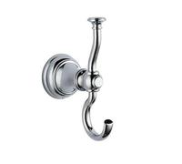 The Home Store Chrome Astley Robe Hook - Wall Mounted Mild Steel Gloss Finish Modern Design