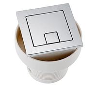 The Home Store Square Toilet Cistern Push Button Dual Air Pneumatic Flush Chrome Bathroom