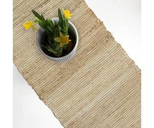 The Home Talk Hand Woven Table Runner | 13'' x 108'' Vintage Mats for Parties, Dining Table, Coasters | Decorative Runner | Jute Fibers | Eco-Friendly Accessory | Natural Boho Jute Store