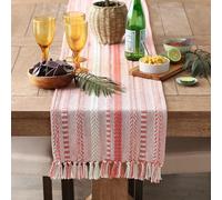 THE HOME TALK Premium Cotton Designer Table Runner -36 x 183 cm(14x72 Inches)-Orange|Elegant Décor for Dining Tables|Handcrafted Quality|Stylish Console Décor for Dining Table, Parties, Events