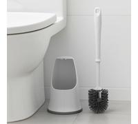 The Home Valet Company Silicone Under-Rim Toilet Brush Set with Holder, Grey
