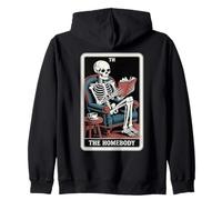 The Homebody Tarot Card Indoorsy Funny Introvert Zip Hoodie