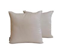 The HomeCentric Decorative Plain Cushion Cover Light Gray Pack of 2, 35x35 cm (14"x14") Toss Cushion Covers, Art Silk Plain & Solid Pillow Covers For Sofa, Solid Modern Style - Light Gray Luxury