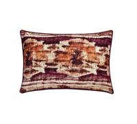 The HomeCentric Decorative Purple 30x35 cm (12"x14") Lumbar Cushion Covers, Cotton Ikat & Printed Lumbar Cushion Covers, Abstract Pattern Modern Style - Ikat Rhythm