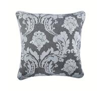 The HomeCentric Grey Victorian Damask Couch Cushion Covers Cushion Covers Cotton Embroidered Decorative Cushions, Grey Cushion Covers Pack of 2, 45x45 cm (18"x18"), Contemporary - Victorian Beauty