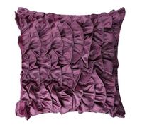 The HomeCentric Purple Accent Cushion, Vintage Style Ruffles Shabby Chic Pack of 2, 40x40 cm Cushion Cover Decorative, Satin Cushion Cover for Couch, Solid Contemporary, Solid Color - Vintage Vines