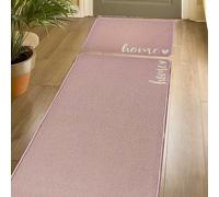 The Homemaker Rugs Collection Home & Heart Runner & Doormat Pink