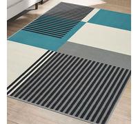 Maestro Barcode Teal 160 X 230cm Rug, Green