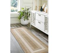 The Homemaker Rugs Collection Sara Border Runner Latte