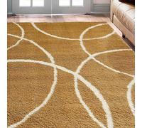 The Homemaker Rugs Collection Snug Shaggy Curve Rug Yellow
