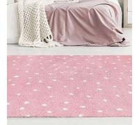 The Homemaker Rugs Collection Snug Shaggy Dots Rug Pink