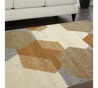 The Homemaker Rugs Collection Snug Shaggy Hexagon Rug Yellow