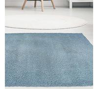 The Homemaker Rugs Collection Snug Shaggy Plain Rug Denim Blue