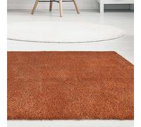 The Homemaker Rugs Collection Snug Shaggy Plain Rug Terracotta