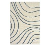 The Homemaker Rugs Collection Snug Shaggy Wave Rug Blue