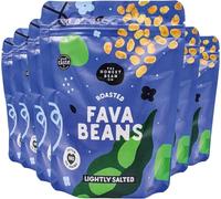The Honest Bean Co Roasted Fava Bean Lightly Salted, High Protein Vegan Snack, 120 g Bag (Pack of 6)