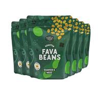 The Honest Bean Co Roasted Fava Bean Seaweed & Miso, High Protein Vegan Snack, 120 g (Pack of 6)