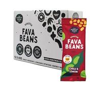 The Honest Bean Co Roasted Fava Bean Snack, Chilli & Lemon, 40 g (12-Pack)