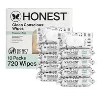 The Honest Compan y Baby Wipes, Pattern Play, Over 99 Percent Water, Pure & Gentle, Plant-Based, Fragrance Free, Extra Thick & Durable Wet Wipes, Unscented, 720 Count